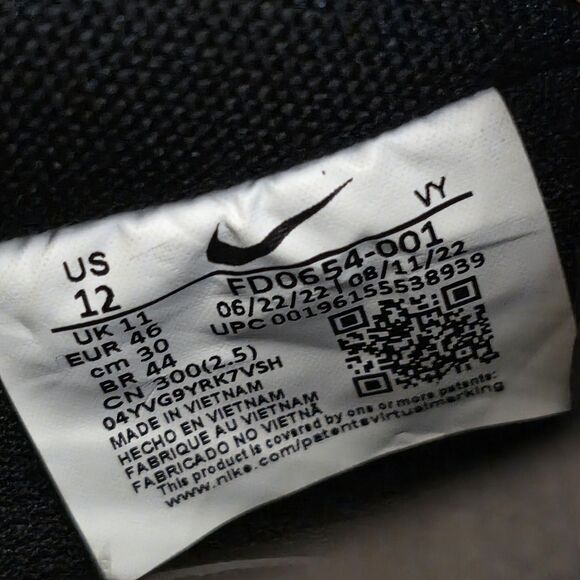 Nike Air Force 1 \'07 Low Black Blue Lightning Grey FD0654-001 Men\'s Size 12 main image 5